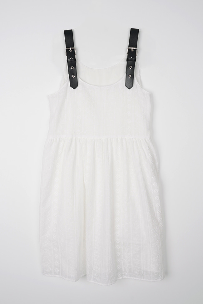 *3rd re stock (DARED) BELTED STRAP JACQUARD DRESS